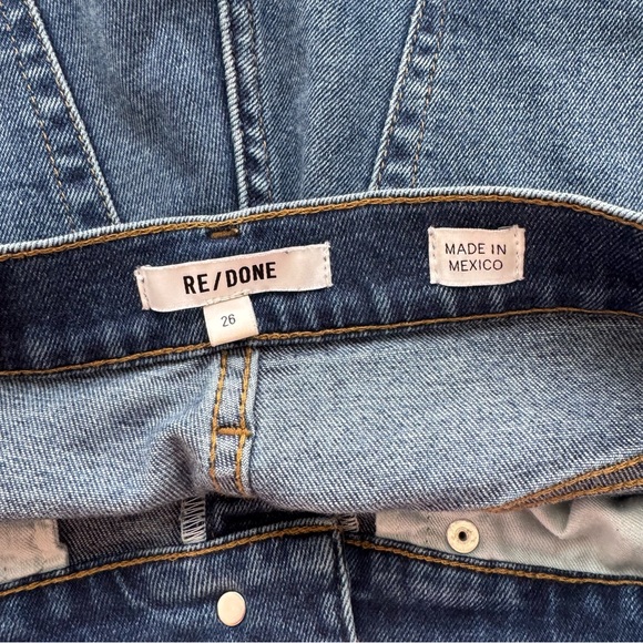 RE/DONE Originals 90s High Rise Ankle Crop in Dark 1 Size 26 - Picture 6 of 10